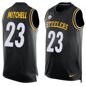 Nike Pittsburgh Steelers #23 Mike Mitchell Black Team Color Men Stitched NFL Limited Tank Top Jersey