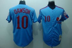 mlb montreal expos #10 dawson blue