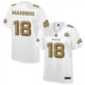 Women Nike Denver Broncos #18 Peyton Manning White NFL Pro Line Super Bowl 50 Fashion Jersey