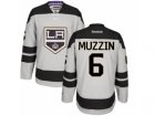 Mens Reebok Los Angeles Kings #6 Jake Muzzin Authentic Gray Alternate NHL Jersey
