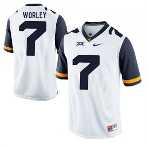 West Virginia Mountaineers #7 Daryl Worley White College Football Jersey