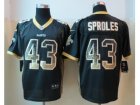 Nike New Orleans Saints #43 Sproles Black Jerseys(Drift Fashion Elite)