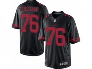 Mens Nike San Francisco 49ers #76 Garry Gilliam Limited Black NFL Jersey