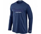 Nike Tennessee Titans Authentic font Long Sleeve T-Shirt D.Blue