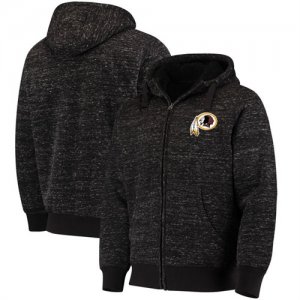 Washington Redskins G III Sports by Carl Banks Discovery Sherpa Full Zip Jacket Heathered Black