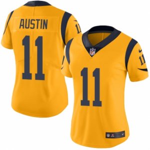 Women\'s Nike Los Angeles Rams #11 Tavon Austin Limited Gold Rush NFL Jersey