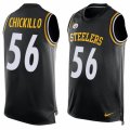 Mens Nike Pittsburgh Steelers #56 Anthony Chickillo Limited Black Player Name & Number Tank Top NFL Jersey