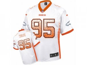 Mens Nike Denver Broncos #95 Derek Wolfe Elite White Drift Fashion NFL Jersey