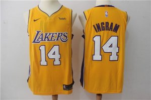 Lakers #14 Brandon Ingram Yellow Nike Authentic Jersey