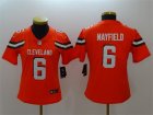 Nike Browns #6 Baker Mayfield Orange Women Vapor Untouchable Limited Jersey