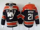 NHL New York Islanders #21 Kyle Okposo Dark Blue Sawyer Hooded Jerseys