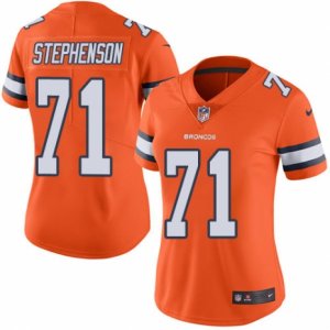 Women\'s Nike Denver Broncos #71 Donald Stephenson Limited Orange Rush NFL Jersey