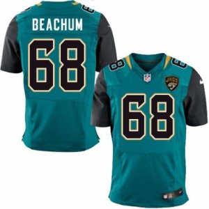 Mens Nike Jacksonville Jaguars #68 Kelvin Beachum Elite Teal Green Team Color NFL Jersey