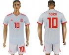 Spain 10 THIAGO Away 2018 FIFA World Cup Soccer Jersey