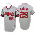 2016 Mens Los Angeles Angels of Anaheim #29 Rod Carew Gray Throwback Flexbase Authentic Collection Jersey