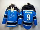 Nike jerseys Detroit Lions #9 Stafford Blue-Black[pullover hooded sweatshirt]