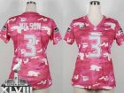 Nike Seattle Seahawks 3 Russell Wilson Pink Super Bowl XLVIII Women NFL Elite Camo Fashion Jersey