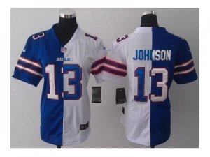 Nike women jerseys buffalo bills #13 steve johnson white-blue[Elite split]