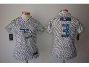 Nike Women NFL Seattle Seahawks #3 Russell Wilson Jerseys(fem fan zebra)