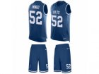 Mens Nike Indianapolis Colts #52 Barkevious Mingo Limited Royal Blue Tank Top Suit NFL Jersey