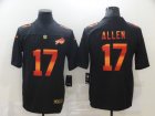Nike Bills #17 Josh Allen Black Colorful Fashion Limited Jersey