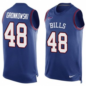 Mens Nike Buffalo Bills #48 Glenn Gronkowski Limited Royal Blue Player Name & Number Tank Top NFL Jersey