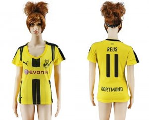 Womens Dortmund #11 Reus Home Soccer Club Jersey