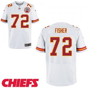 Men Kansas City Chiefs #72 Eric Fisher White Elite Jersey