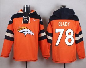 Nike Denver Broncos #78 Ryan Clady Orange Player Pullover Hoodie