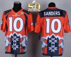 Nike Denver Broncos #10 Emmanuel Sanders Orange Super Bowl 50 Men Stitched NFL Elite Noble Fashion Jersey