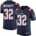 Mens Nike New England Patriots #32 Devin McCourty Limited Navy Blue Rush NFL Jersey