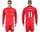 Liverpool #11 Firmino Home Long Sleeves Soccer Club Jersey