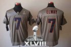 Nike Denver Broncos #7 John Elway Grey Shadow Super Bowl XLVIII NFL Elite Jersey