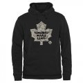 Men's Toronto Maple Leafs Black Rink Warrior Pullover Hoodie