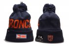 Broncos Team Logo Navy 1960 Pom Knit Hat YD