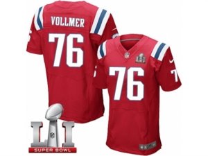 Mens Nike New England Patriots #76 Sebastian Vollmer Elite Red Alternate Super Bowl LI 51 NFL Jersey