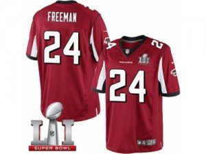 Youth Nike Atlanta Falcons #24 Devonta Freeman Limited Red Team Color Super Bowl LI 51 NFL Jersey