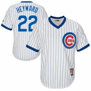 Men\'s Majestic Chicago Cubs #22 Jason Heyward Authentic White Home Cooperstown MLB Jersey