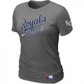 Women MLB Kansas City Royals D.Grey Nike Short Sleeve Practice T-Shirt