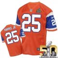 Nike Denver Broncos #25 Chris Harris Jr Orange Throwback Super Bowl 50 Men Stitched NFL Elite Jersey