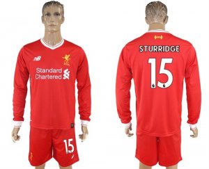 2017-18 Liverpool 15 STURRIDGE Home Long Sleeve Soccer Jersey