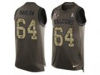 Mens Nike Atlanta Falcons #64 Sean Harlow Limited Green Salute to Service Tank Top NFL Jersey