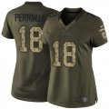 Women Nike Baltimore Ravens #18 Breshad Perriman Green Salute to Service Jerseys