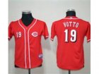 youth mlb jerseys Cincinnati Reds #19 votto Red