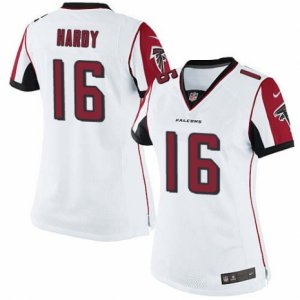 Women\'s Nike Atlanta Falcons #16 Justin Hardy Limited White NFL Jersey