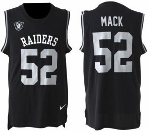 Nike Oakland Raiders #52 Khalil Mack Black Team Color Men\' Stitched NFL Limited Tank Top Jersey