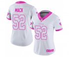 Women's Nike Oakland Raiders #52 Khalil Mack Limited Rush Fashion Pink NFL Jersey