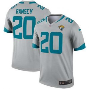 Nike Jaguars #20 Jalen Ramsey Silver Inverted Legend Jersey