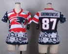 Women Nike New England Patriots #87 Gronkowski Jerseys(Style Noble Fashion)