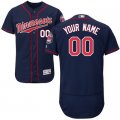 2016 Men Minnesota Twins Majestic Navy Flexbase Authentic Collection Custom Jersey